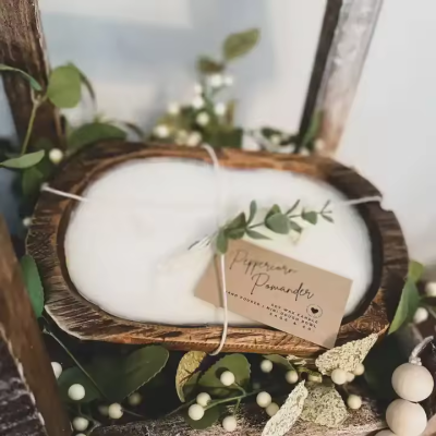 Farmhouse Brown Rustic Wooden Dough Bowl Customizable Logo Glass Tealight Candle Jar Home Decoration Wholesale Lantern Type
