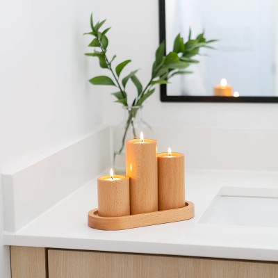 Bamboo Wood Aromatherapy Custom Candle Jar Wedding Matte Speckled Candle Vessel Luxury Candle Jars