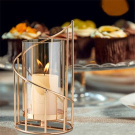 Hot Selling Crystal Golden New Design Round Home Party Wedding Decoration Transparent Light Luxury Glass Candle Jar