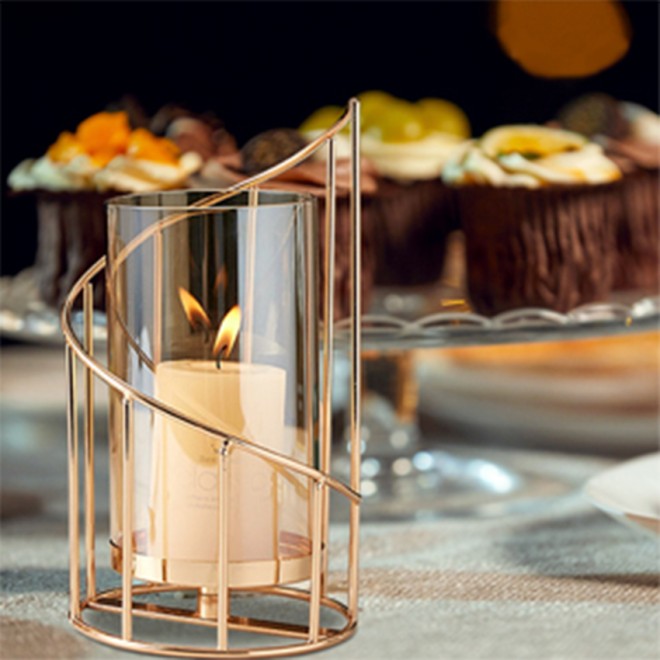 Hot Selling Crystal Golden New Design Round Home Party Wedding Decoration Transparent Light Luxury Glass Candle Jar