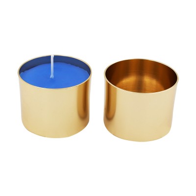 Custom High-end Exquisite Thick Bottom Candle Romantic Solid Fragrance Jar Nordic Simple Aluminum Candle Cup