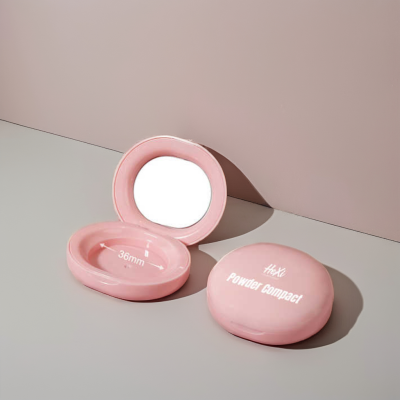 Spot 3.3g Portable Blush Powder Packaging Boxes ABS Oval Square Shape Recyclable Varnishing/Embossing/Stamping Options Contour