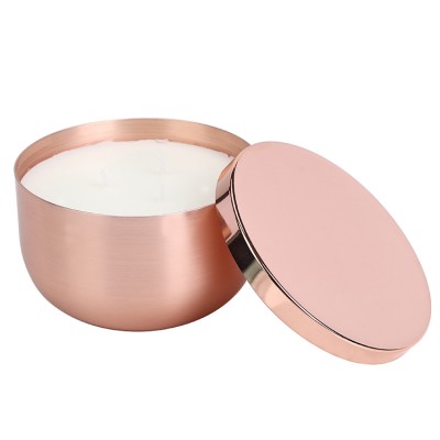 Factory Aluminum Alloy Oxidized Aromatherapy Aluminum Candle Cup Metal Craft Wax 10oz 10 Oz Jars Candle Jar With Metal Lid