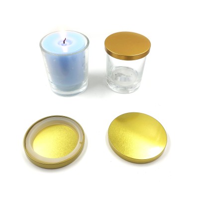 HZ Luxury Custom Gold Metal 105mm 92mm 78mm Candle Cover Matte Candle Jar Lids Glass Candle Lid