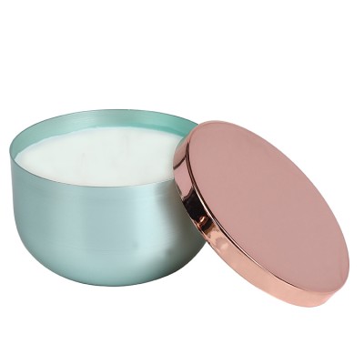 Factory Aluminum Alloy Oxidized Aromatherapy Aluminum Candle Cup Metal Craft Wax 10oz 10 Oz Jars Candle Jar With Metal Lid