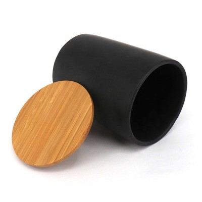 Wholesale Customized Round Rubber Wooden Lids  for Jars Glass Candle Blank Matted Cup Wooden Lid