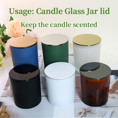 Rose Gold Stainless Steel Candle Lid Metal Storage Jar Lid with Silicone Seal Ring ABS Plastic Screw Cap for Candle Cover