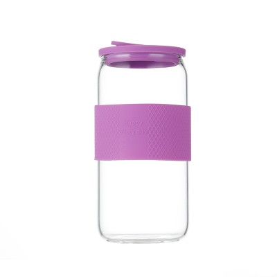 Glass Cups With Bamboo Lids and Straws 4pcs Set 16oz Wide Mouth Drinking Mason Glass Tumbler Reusable Beer Cans With 2 Brushes
