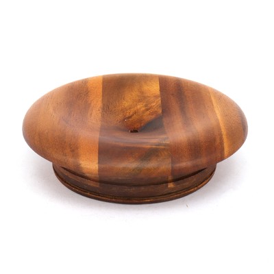 Custom China Gold Supplier Folk Art Acacia Wooden Lids for Jars Laser Painted Model Candle Holders and Board Folk Art Style