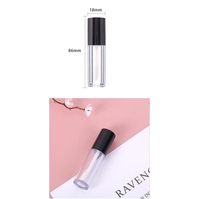 Hot Selling 3.5ml Black Lid Lipstick Tubes Custom logo Empty Makeup Cosmetics Lip Gloss Tubes
