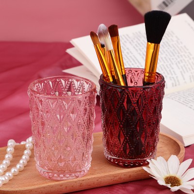 Hot Selling Luxury Crystal Glass Candle Holder Jar for Home Decoration Elegant Candle Making Accessory