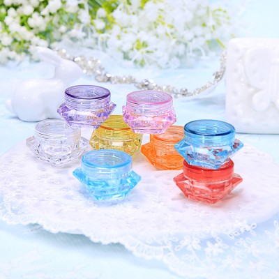 Luxury 3g 5g Cosmetic Packaging Plastic Container Clear Diamond Face Cream Jar