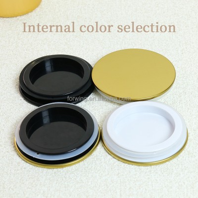 Rose Gold Stainless Steel Candle Lid Metal Storage Jar Lid with Silicone Seal Ring ABS Plastic Screw Cap for Candle Cover