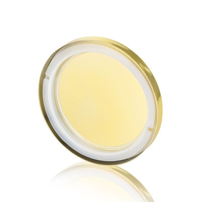 Custom Luxury Shiny Gold Plated Candle Jar Lid Metal Gold Candle Lid with Silicone Sealing Ring