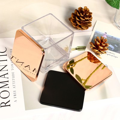 Square Metal Candle Lid Accept Custom Color square Glass Jar Lid Dust Decorative Covers
