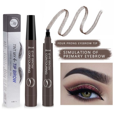 3D Eyebrow Pen Waterproof Fork Tip Eyebrow Tattoo Pencil Long Lasting Professional Fine Sketch Liquid Eye Brow Pen