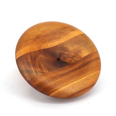 Custom China Gold Supplier Folk Art Acacia Wooden Lids for Jars Laser Painted Model Candle Holders and Board Folk Art Style