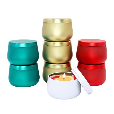 Custom Indoor Home Furnishing Candle Small Size Color Round Fragrance Electroplated Metal Sealing Lid Fragrance Pot Empty Cup