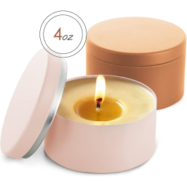 4oz 6oz 8oz 12oz Custom Seamless Colorful Candle Tin Cans Fancy Festival Metal Candle Can Luxury Candle Tin with Lid 4oz