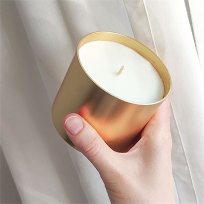 Customization Simple Candle Jar Bronzing Craft Black Gold Silver Aluminum Aromatherapy Handmade Creative Empty Cup