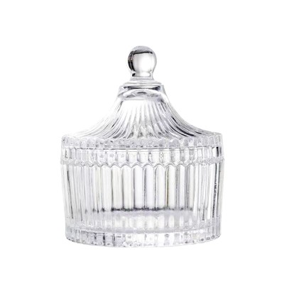 Luxury Crystal Glass Candle Jars - Clear Round Bottom, 10oz (300ml), Empty Vessel Holders With Glass Lids