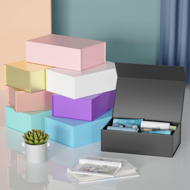 Luxury Black Recycled Rigid Cardboard Foldable Clothes Gift Boxes Custom Logo Packaging Shoe Paper Box