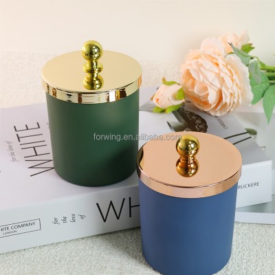 Gold Handle Candle Lid Accepts Custom logo Metal Candle Decorative Airtight Jar Lid for Dust Prevention Keep Candle Fragrance