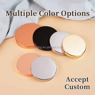 Custom Logo Brand Metal Candle Lid Shiny Gold Silver Black Decorative Scented Candle Jars Lid Dust Proof to Maintain Fragrance