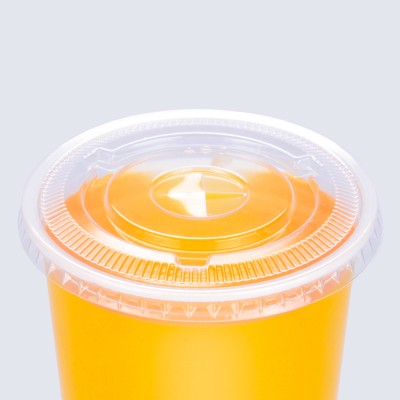 90mm 95mm Diameter Transparent Flat Lid PET Flat Cover Juice Cold Drink Plastic Cup Sealing Lids