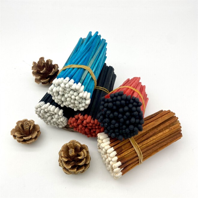 High Quality Wooden Matchsticks Factory Wholesale Price Colorful Sticks Customize for Cigar Household Hotel Matches