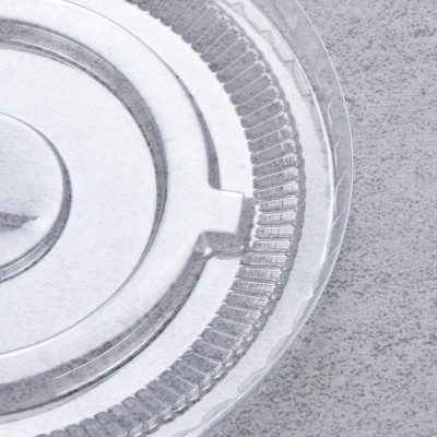 90mm 95mm Diameter Transparent Flat Lid PET Flat Cover Juice Cold Drink Plastic Cup Sealing Lids