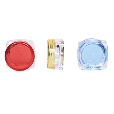 Luxury 3g 5g Square Cosmetic Packaging Container White Pink Clear Face Cream Jar