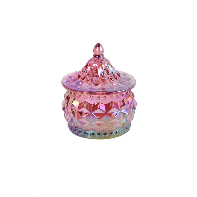 Custom Made Luxury Glass Candle Holder Container Crystal Candle Jars for Wedding Decorations or Home Use for Christmas