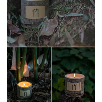 Fall House Home Decor Fragrance Wooden champagne Toast Candlewick Natural Bamboo Tube Soy Wax Scent Candle Jar Bamboo Candles