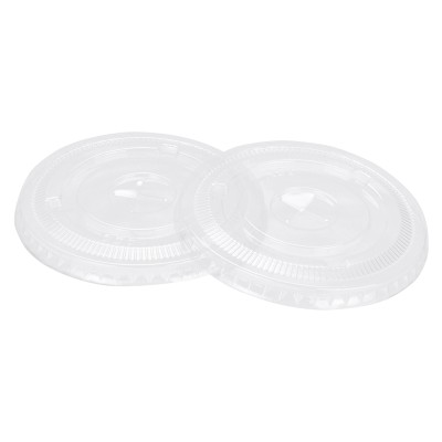 90mm 95mm Diameter Transparent Flat Lid PET Flat Cover Juice Cold Drink Plastic Cup Sealing Lids
