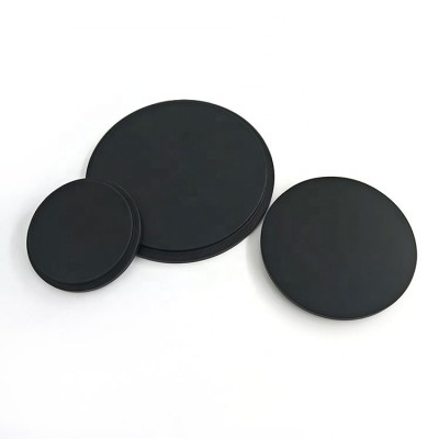 Black Round Jars Lid Bamboo Wood Seal Disc Cap Candle Can Covers With Silicone Sealing Ring