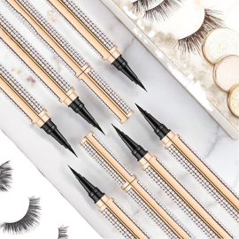 الجملة مقاومة للماء سحر Eyeliner قلم رصاص نباتي الرموش الغراء القلم لمكياج العين مع مخصص الشعار المكون الكيميائي