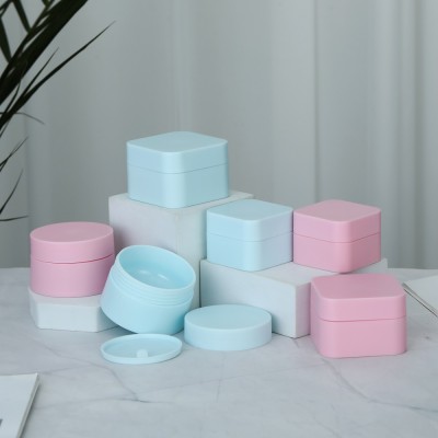 30ml 50ml Matte Pink Blue White Black Matte Cream Jar Pp Plastic Cosmetic Powder Jars