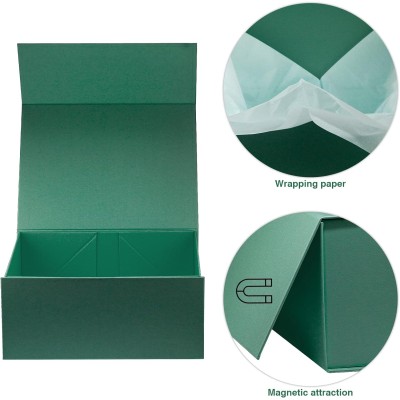 Recyclable Magnetic Folding Box Custom Printed Logo Gold Foil Cardboard Paper Hard Rigid Luxury Packaging Gift Box With Magnetic