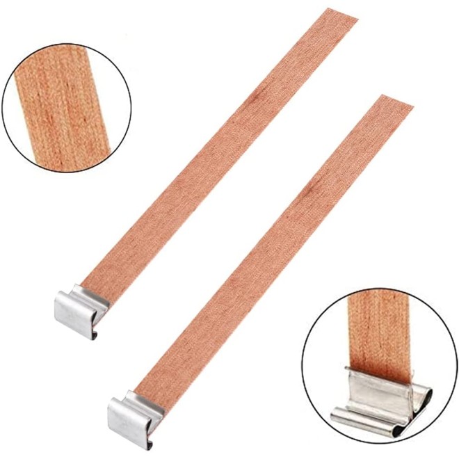 Wholesale Eco Friendly Booster Wood Wicks with Metal Sustainer Candle Wicks Double Wicks