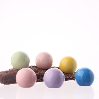 Hot Selling Round Perfume Bottle Cover Pink White Ball Shape Perfume Bottle Lid
