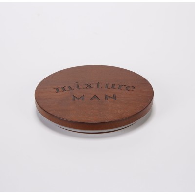 Custom Candle Lid MDF With Birth Veneer With Engraving Logo Empty Candle Glass Jar Scented Candle With Wood Lid