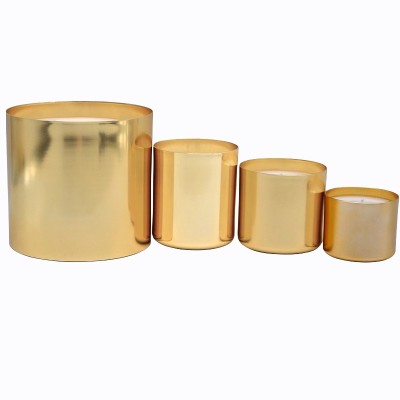 Custom Aromatherapy Candle Aluminum Jar Home Decoration Solid Balm Round Jar Double-layer Anti-rust Frosted Metal Jar