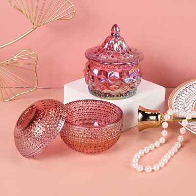 Custom Made Luxury Glass Candle Holder Container Crystal Candle Jars for Wedding Decorations or Home Use for Christmas