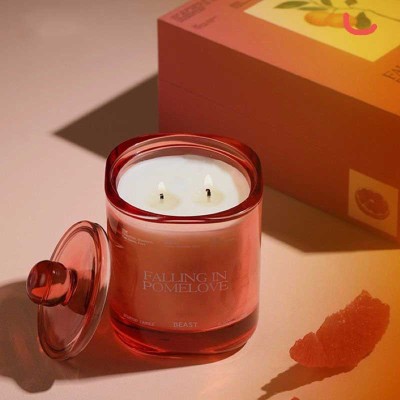Customized Glass Candle Jar with Natural Crystal Rocks and Furniture Accessories