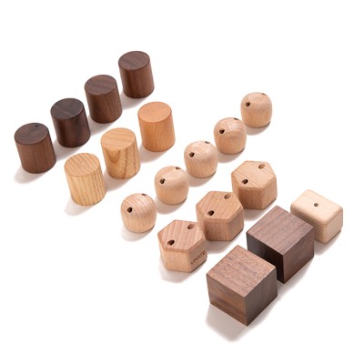 OEM Factory Direct Custom Color Shape Premium Wooden Bamboo Material Round Cap Lids for Perfume Bottles