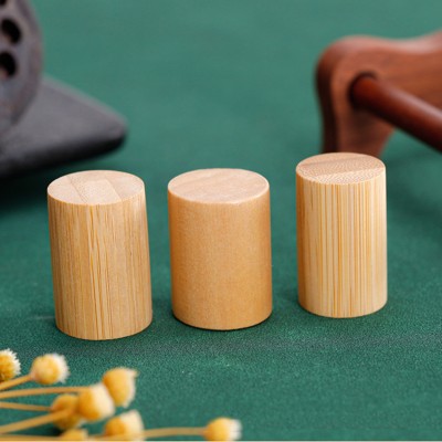 Wholesale Simple Wooden Lid Custom Bamboo Perfume Cap 15mm Perfume Bottle Caps Wood Lids for Perfume Bottles